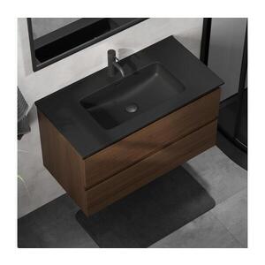 Imagine Corp de baie cu lavoar KENWOOD, 91 cm, nuc/negru
