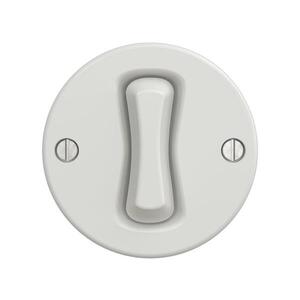 Imagine Reblig - Întrerupător retro pentru scări fără ramă, alb ceramic, nr. 6