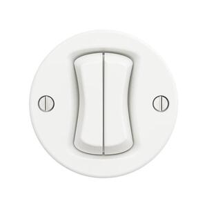 Imagine Reblig - Întrerupător din seria Retro, fără ramă, nr. 5, alb zăpadă