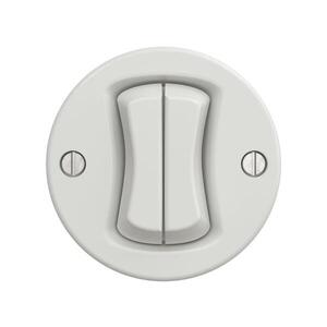 Imagine Reblig - Întrerupător retro în serie fără ramă nr. 5 alb ceramic