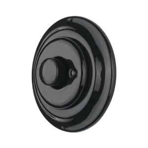 Imagine Reblig - Dimmer rotativ retro din porțelan cu ramă 250V/10A, negru