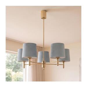 Imagine BRILAGI - Candelabru pe tijă MONTE, 5 x E27, 15 W, 230 V, albastru/auriu