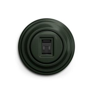 Imagine Reblig - Priză de date retro cu ramă verde