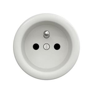 Imagine Reblig - Priză retro fără ramă, ceramică, 230 V, albă