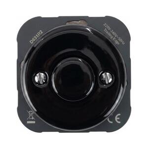 Imagine Reblig - Variator retro din porțelan, fără ramă, 250V/10A, negru