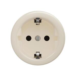 Imagine Reblig - Priză SCHUKO retro pentru locuință, fără ramă, 230V/16A, bej