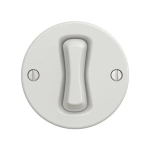 Imagine Reblig - Buton retro din ceramică, alb, fără ramă
