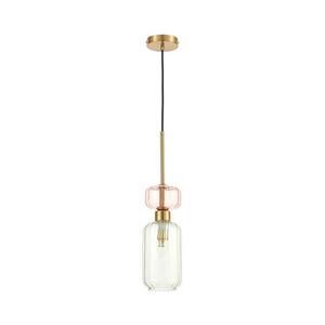 Imagine Lustră pe cablu MOLLY 1xE14/40W/230V d. 12 cm auriu/verde/roz