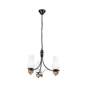Imagine BRILAGI - Candelabru LED pe lanț COTTAGE 3xE14/40W/230V stejar/negru/alb