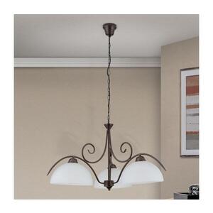Imagine Orion - Lustru suspendat pe lanț RULA 3xE27/40W/230V Ø 70 cm alb/bronz