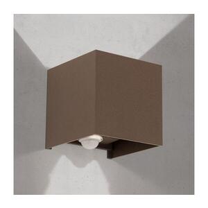 Imagine Orion- Aplică de perete LED pentru exterior cu senzor CUBE-S LED/13W/230V IP54 maro