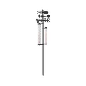 Imagine Stație meteorologică de grădină 3 în 1, 145 cm, neagră