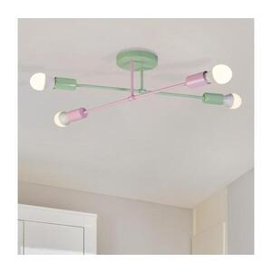 Imagine Lampă de tavan aplicată CAMBRIDGE, 4 x E27, 15 W, 230 V, verde/roz