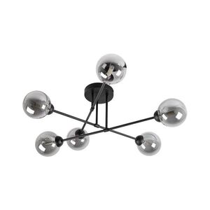 Imagine Lustră aplicată OBSIDIAN 6xG9/10W/230V negru/gri fumuriu