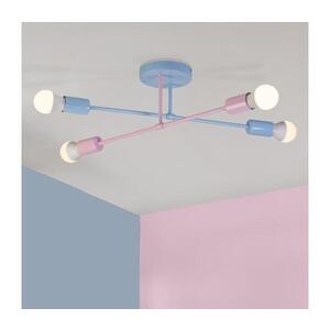 Imagine Lustru aplicat CAMBRIDGE 4xE27/15W/230V albastru/roz