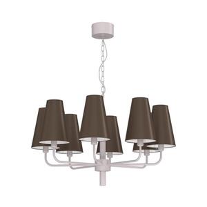 Imagine Candelabru pe lanț TORTOLA, 8 x E14, 15 W, 230 V, maro/crem