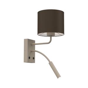 Imagine Lampă de perete ARDEN 1xE27/15W/230V + 1xG9/8W bej/maro