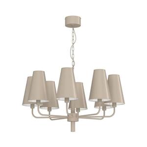 Imagine Candelabru suspendat pe lanț TORTOLA 8xE14/15W/230V bej