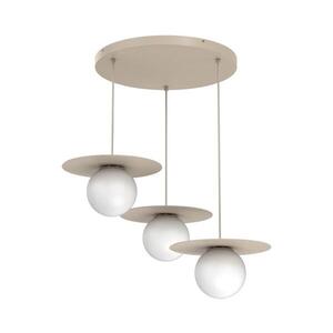 Imagine Lustră suspendată pe cablu FLAT 3xE27/15W/230V bej