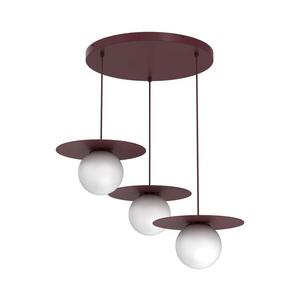 Imagine Candelabru pe cablu FLAT 3xE27/15W/230V burgundiu