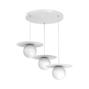 Imagine Lustră suspendată pe cablu FLAT 3xE27/15W/230V alb