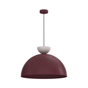 Imagine Candelabru suspendat pe cablu NEVIS 1xE27/15W/230V Ø 50 cm bordo