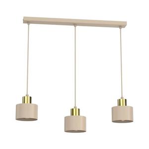 Imagine Lustră suspendată pe cablu PARKLA 3xE27/15W/230V bej/auriu