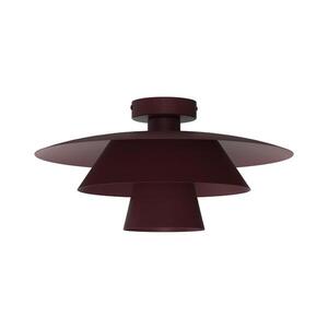 Imagine Plafonieră PLATO 1xE27/15W/230V Ø 32 cm burgundiu
