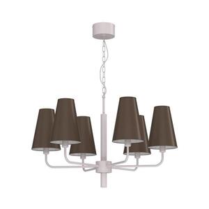 Imagine Lustră pe lanț TORTOLA 6xE14/15W/230V maro/crem