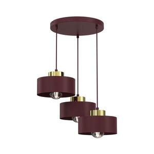 Imagine Candelabru suspendat pe cablu MARTI, 3 x E27, 15 W, 230 V, burgundiu/auriu