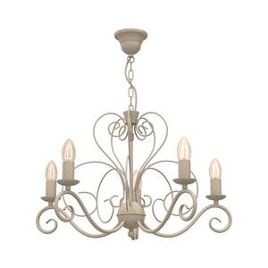 Imagine Candelabru cu lanț MAURO, 5xE14/15W/230V, bej