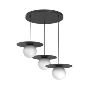 Imagine Lustră suspendată cu cablu FLAT 3x E27/15W/230V neagră