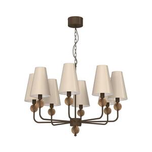 Imagine Candelabru GRENADA cu lanț, 8xE14/15W/230V, bej