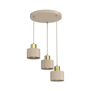 Imagine Lustră suspendată pe cablu PARKLA, 3 x E27, max. 15 W, 230 V, bej/auriu