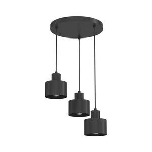 Imagine Lustră suspendată pe cablu PARKLA 3xE27/15W/230V neagră