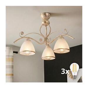 Imagine BRILAGI - Lustru LED aplicat ANTICO 3xE27/60W/230V patină albă