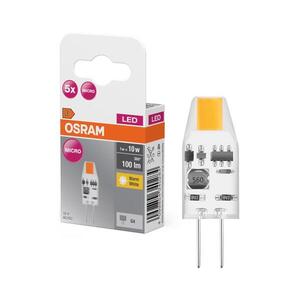 Imagine Set de 5 becuri LED micro cu pini G4, 1W, 12V, 2700K - Osram