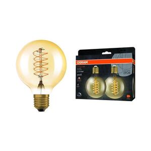Imagine Set 2x becuri LED cu filament vintage, dimabile, E27, 4, 8W, 230V, 2200K - Osram