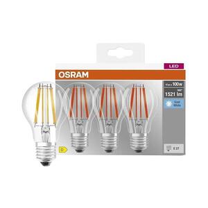 Imagine Set de 3 becuri LED Base Classic Filament A60, soclu E27, 11W, 230V, 4000K - Osram