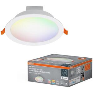 Imagine Osram - Downlight încastrat SMART+ LED RGB, dimmabil, 12W, 230V, Wi‑Fi