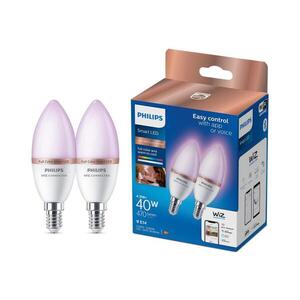 Imagine Set 2x Bec LED RGB reglabil Philips SMART C37 E14/4, 9W/230V 2200-6500K