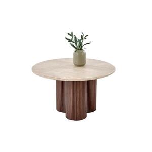 Imagine Masă de cafea CALDO, diametru 80 cm, maro/bej