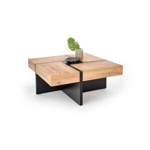 Imagine Masă de cafea RADIX 100x100 cm negru/maro
