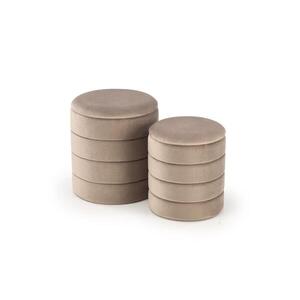 Imagine Set de 2 tabureți PAX Ø 33/40 cm, taupe