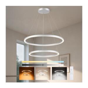 Imagine BRILAGI-LED Reglabilă, lustra suspendată pe cablu PORTOFINO LED/98W/230V Ø 80 cm, argintie + telecomandă