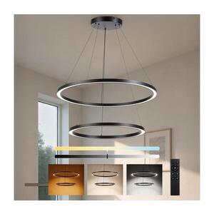 Imagine BRILAGI - Lustră LED dimmabilă suspendată pe cablu PORTOFINO LED/98W/230V Ø 80 cm, negru, cu telecomandă
