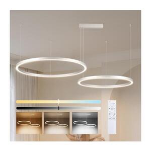 Imagine BRILAGI - Lustră LED dimabilă suspendată pe cablu PORTOFINO LED/98W/230V argintie + telecomandă