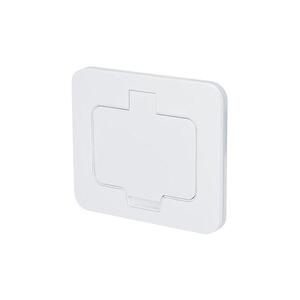Imagine 5B322W - Priză de pardoseală încastrată, pentru exterior, IP55, albă, dreptunghiulară