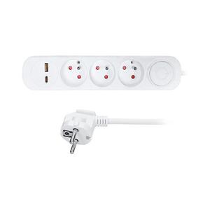 Imagine PP112PD20 - Prelungitor cu întrerupător, 3 prize, încărcare USB A și C, 3 m