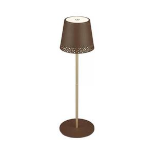 Imagine Brilo - Lampă de masă LED KIKI, reîncărcabilă, cu control tactil, 2, 6W/5V, IP44, 2600 mAh, maro